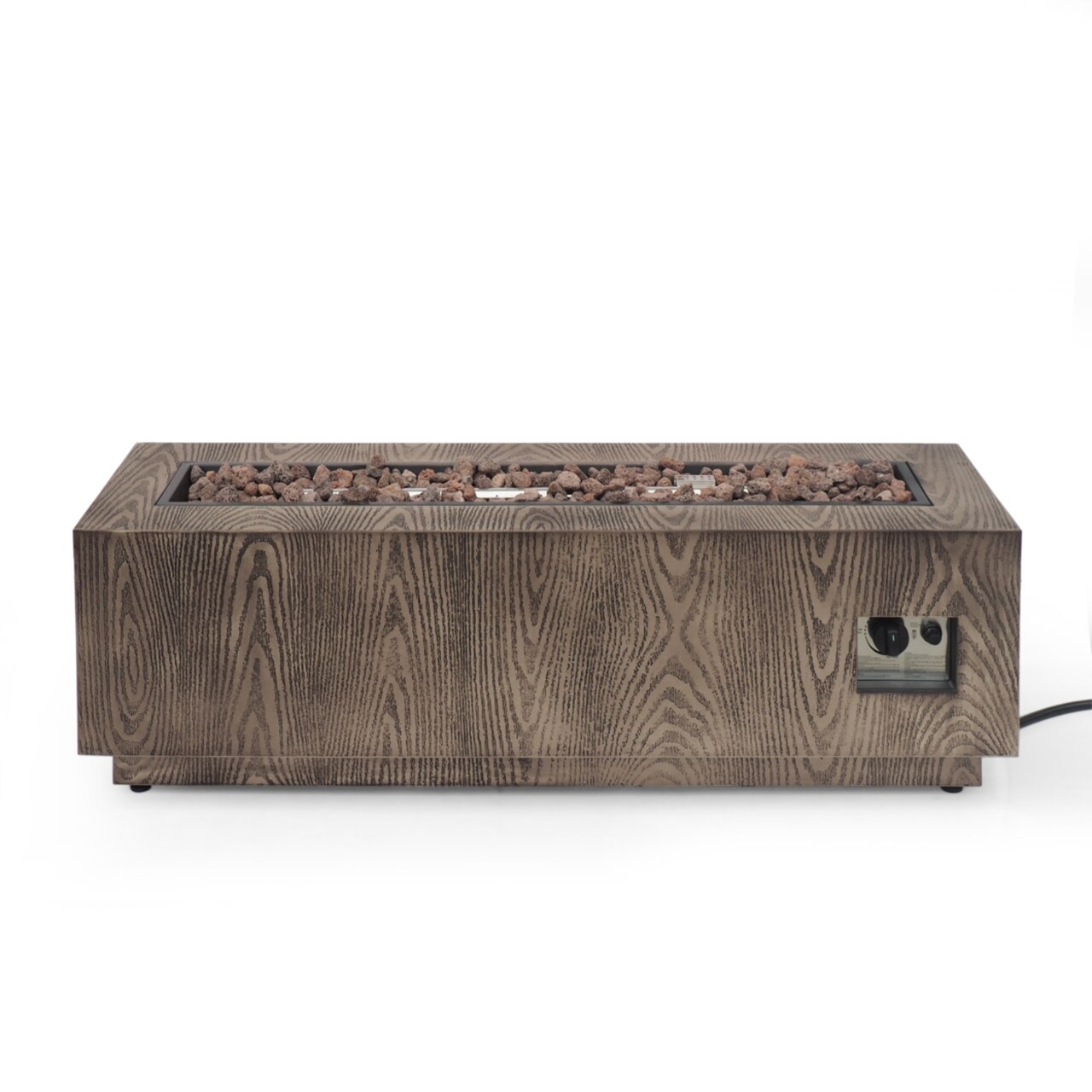 GDF Studio Jasmine Outdoor 50000 BTU Rectangular Fire Pit (No Tank Holder)